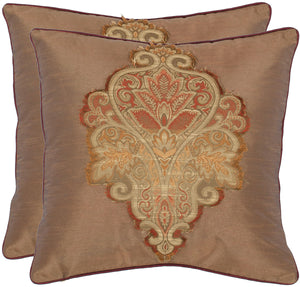 Safavieh Ria Pillow - Set of 2 Tan PIL883A-1818-SET2