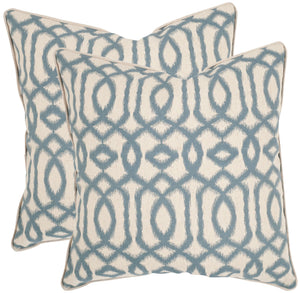 Safavieh Blake Pillow - Set of 2 Blue / Grey PIL928A-1818-SET2