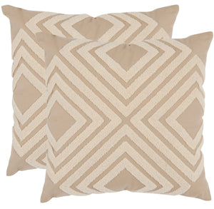 Safavieh Stella Pillow - Set of 2 Creme PIL930A-1818-SET2