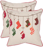 Holiday Sotckings Pillow - Set of 2