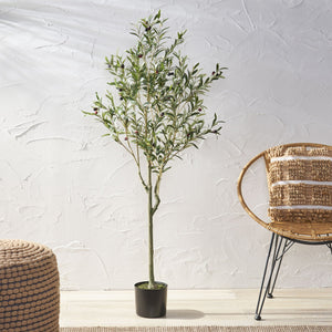 English Elm 150cm Artificial Olive Tree Faux Botanical Lifelike Foliage for Living Room Decor 70527.00