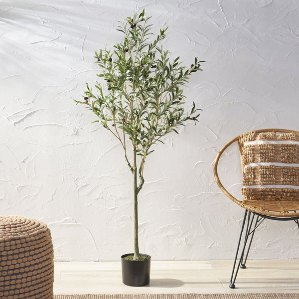 English Elm 150cm Artificial Olive Tree Faux Botanical Lifelike Foliage for Living Room Decor 70527.00