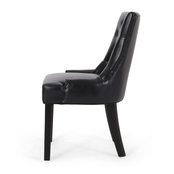 English Elm Cheney Tufted Upholstered Dining Chair Set with Solid Wood Legs for Modern Rooms 54181.00PUMDNT