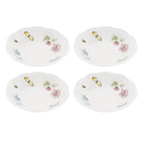 Butterfly Meadow Porcelain Fruit Bowls, Set of 4 - Spring-Inspired, Dishwasher Safe