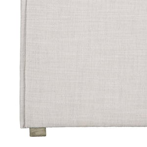 Bernhardt Bernhardt Sawyer Queen Upholstered Panel Bed In Greige Muslin With Stitched Flange, Wood Feet, Slat Support K1305