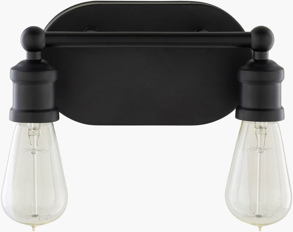 Surya Pierre Wall Sconce Lighting - Elegant 4"L X 10"W Metal Fixture For Living Room, Bedroom, Hallway Fixture, Black,Base, Black Iron Pir-001