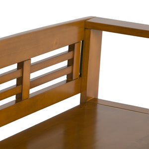 English Elm Adams Entryway Storage Bench - Handcrafted Light Avalon Brown With Lift-Top Design & Seating For Two B136P158098