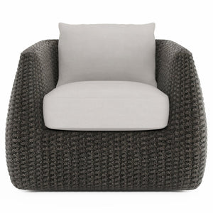 Bernhardt Bernhardt Sarene Outdoor Chair With All-Weather Woven Frame, Deep Cushions & Rounded Silhouette - Made to Order O4472A