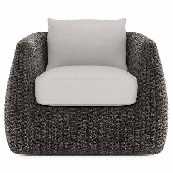 Bernhardt Bernhardt Sarene Outdoor Chair With All-Weather Woven Frame, Deep Cushions & Rounded Silhouette - Made to Order O4472A