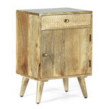 Christopher Knight Home® - Noble House - Lytle Boho Handcrafted Mango Wood Nightstand With Storage, Natural