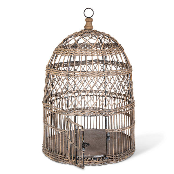Wicker and Metal Bird Cage EGG95485 Park Hill
