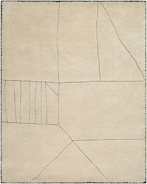 Surya Prive Handwoven Wool Rayon Blend Area Rug Low Pile Minimalist Living Room Floor Accent 8' x 10' Rectangle PIV2300-810