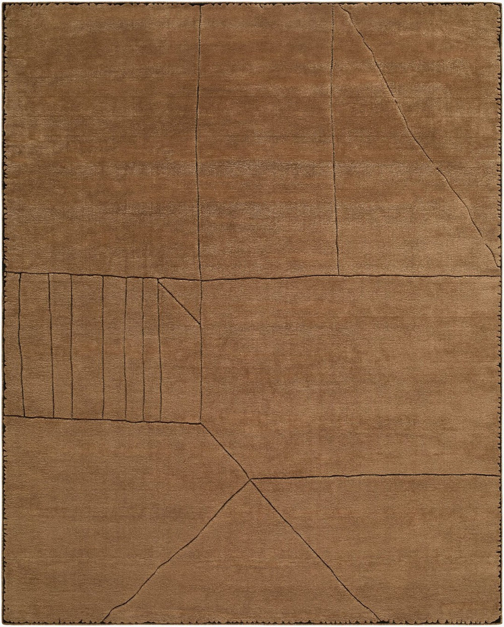 Surya Prive Handwoven Wool Rayon Blend Area Rug Low Pile Minimalist Living Room Floor Accent 8' x 10' Rectangle PIV2301-810