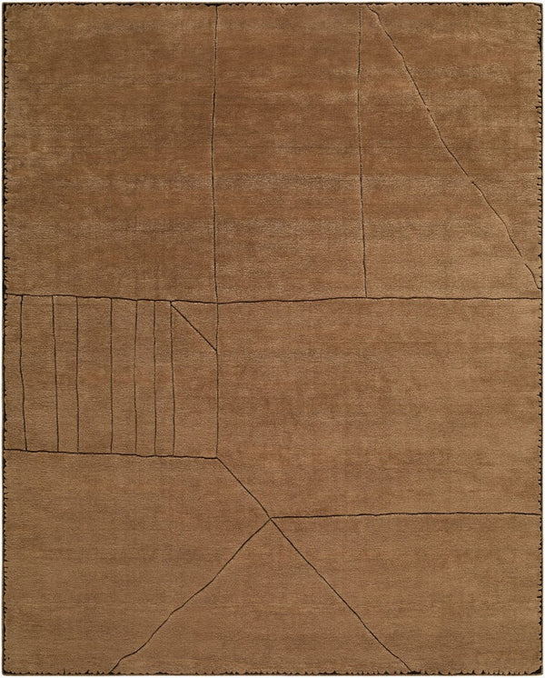 Surya Prive Handwoven Wool Rayon Blend Area Rug Low Pile Minimalist Living Room Floor Accent 8' x 10' Rectangle PIV2301-810