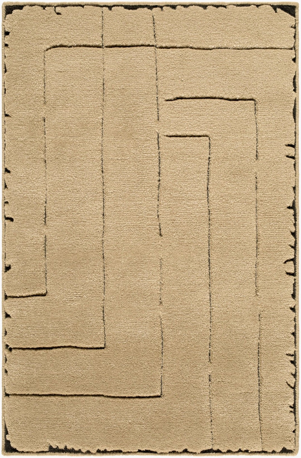 Surya Prive Hand Woven Wool Rayon Area Rug Minimalist Modern Design for Large Living Spaces 2' x 3' Rectangle PIV2302-23