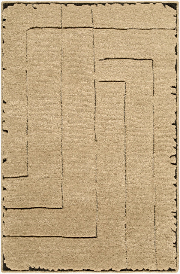 Surya Prive Hand Woven Wool Rayon Area Rug Minimalist Modern Design for Large Living Spaces 2' x 3' Rectangle PIV2302-23