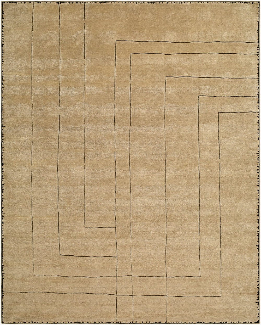 Surya Prive Hand Woven Wool Rayon Area Rug Minimalist Modern Design for Large Living Spaces 2' x 3' Rectangle PIV2302-23