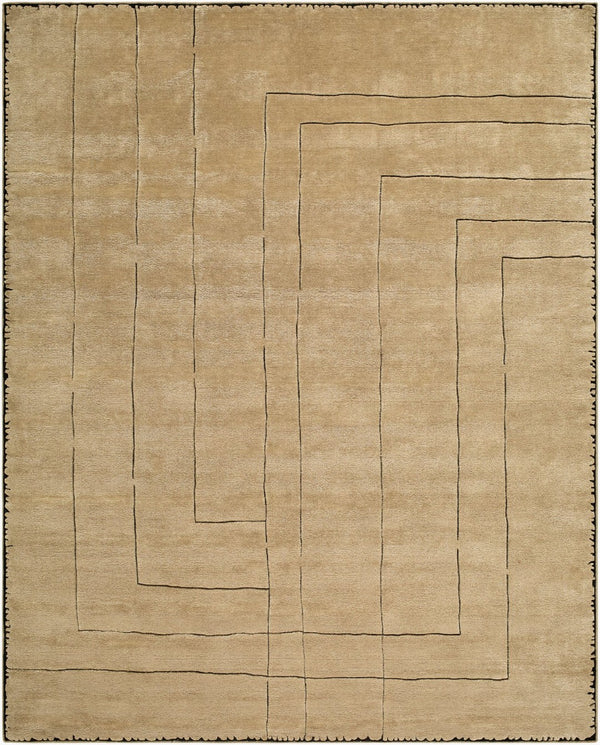 Surya Prive Hand Woven Wool Rayon Area Rug Minimalist Modern Design for Large Living Spaces 8' x 10' Rectangle PIV2302-810