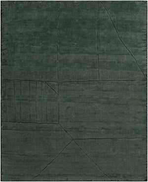 Surya Prive Handwoven Wool Rayon Blend Area Rug Low Pile Minimalist Design for Living Spaces 8' x 10' Rectangle PIV2303-810