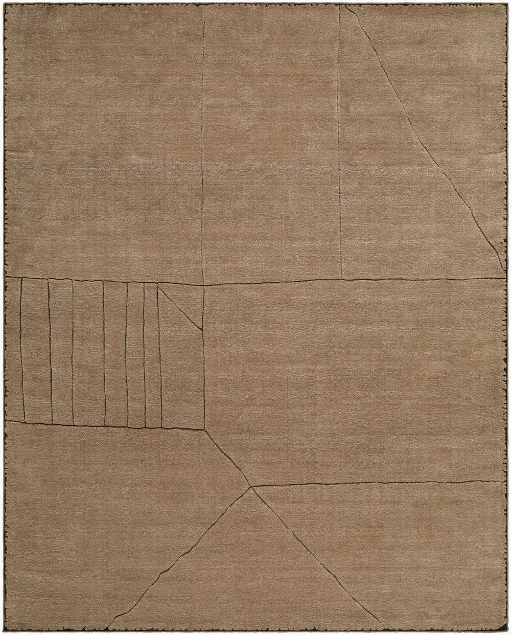 Surya Prive Hand-woven Wool Rayon Blend Area Rug Low Pile Geometric Living Room Floor 10' x 14' Rectangle PIV2304-1014