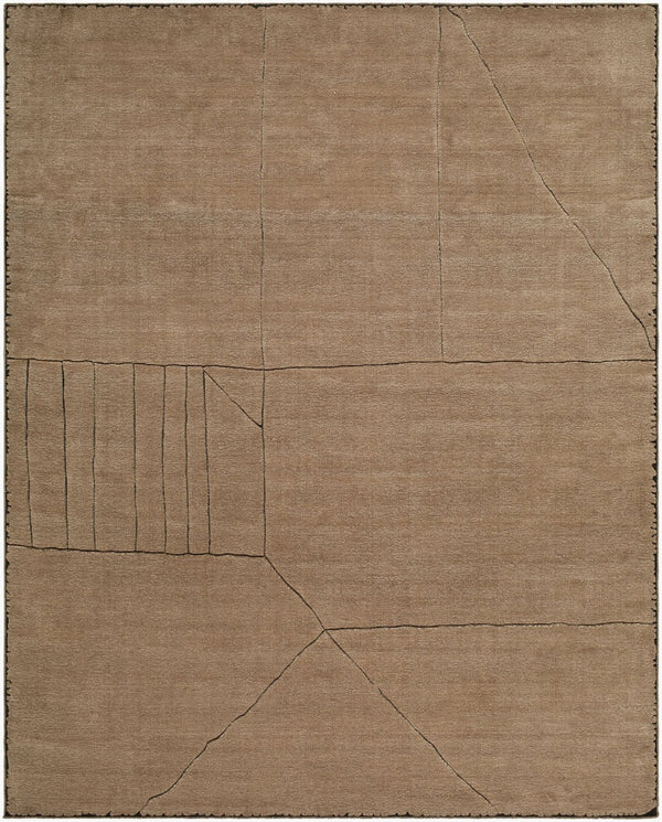 Surya Prive Hand-woven Wool Rayon Blend Area Rug Low Pile Geometric Living Room Floor 8' x 10' Rectangle PIV2304-810