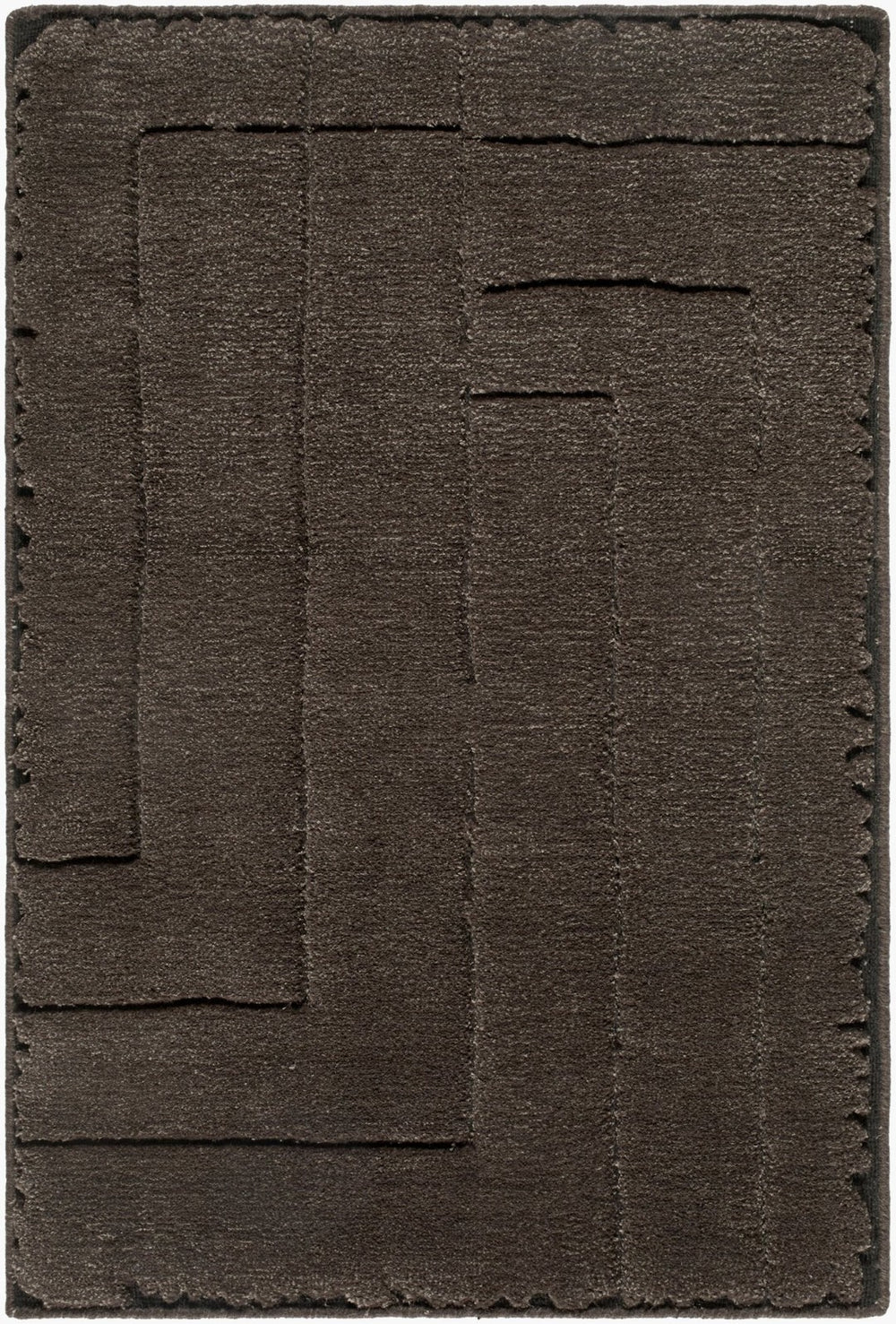 Surya Prive Hand Woven Wool Rayon Blend Area Rug Artisan Low Pile for Living Room Decor 6' x 9' Rectangle PIV2305-69