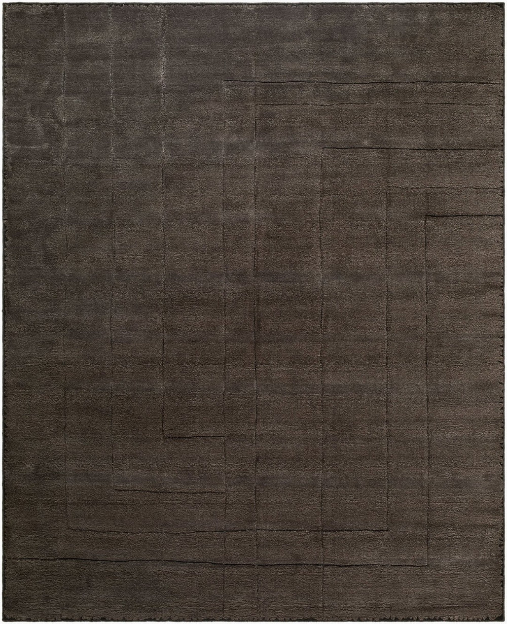 Surya Prive Hand Woven Wool Rayon Blend Area Rug Artisan Low Pile for Living Room Decor 6' x 9' Rectangle PIV2305-69