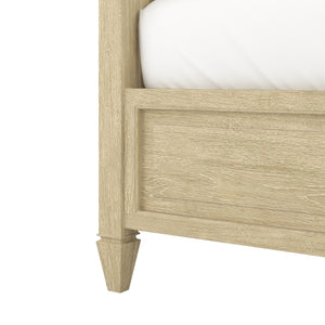 A.R.T. Furniture Eave II Panel Bed - Elegant Arched Headboard in Light Wood Finish for Modern Bedroom Serenity 436136-1825