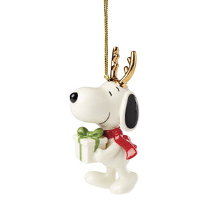 Lenox Snoopy With Gift Ornament Multi, IVORY PORCELAIN 895787