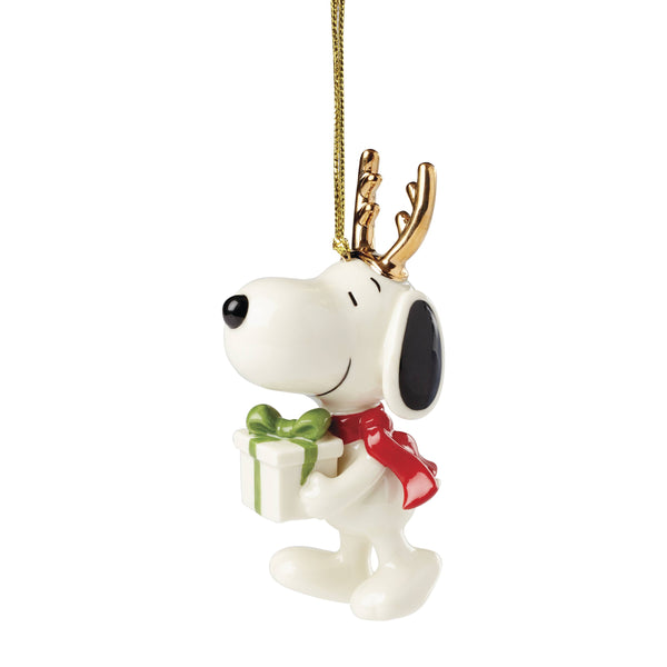 Lenox Snoopy With Gift Ornament Multi, IVORY PORCELAIN 895787