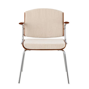 Pasargad Nara Armchair – Elegant Beige Fabric With Natural Plywood Frame For Modern Comfort Beige Metal & Wood Pj-1028