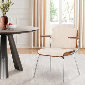 Pasargad Nara Armchair – Elegant Beige Fabric With Natural Plywood Frame For Modern Comfort Beige Metal & Wood Pj-1028