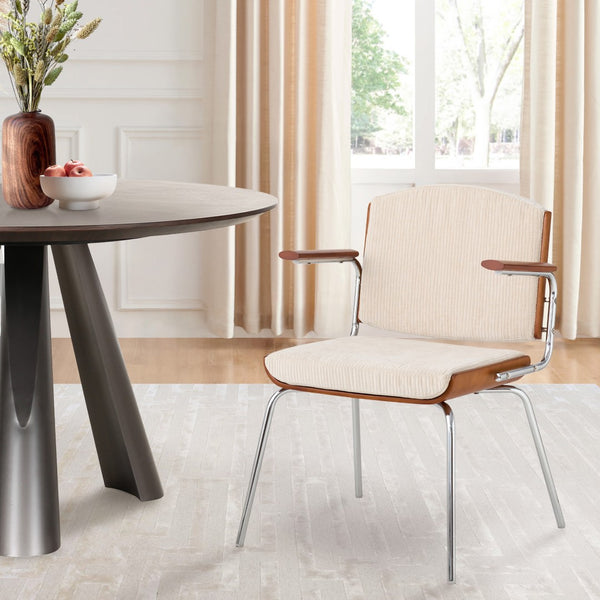 Pasargad Nara Armchair – Elegant Beige Fabric With Natural Plywood Frame For Modern Comfort Beige Metal & Wood Pj-1028