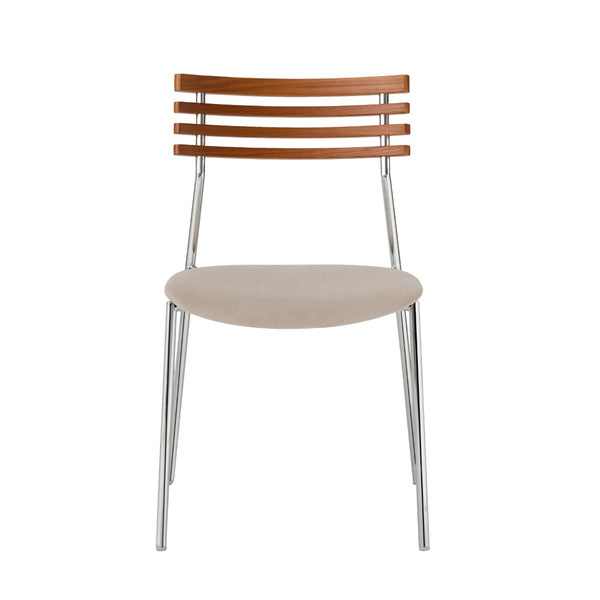 Pasargad Home Saga 2-piece Accent Chair Set – Modern Minimalism In Soft Beige Elegance For Any Space Silver Metal & Wood Pj-1030