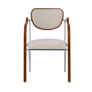 Pasargad Gifu Beige/Brown Armchair - Scandinavian Inspired Design For Modern Minimalist Spaces Beige Metal & Wood Pj-1032