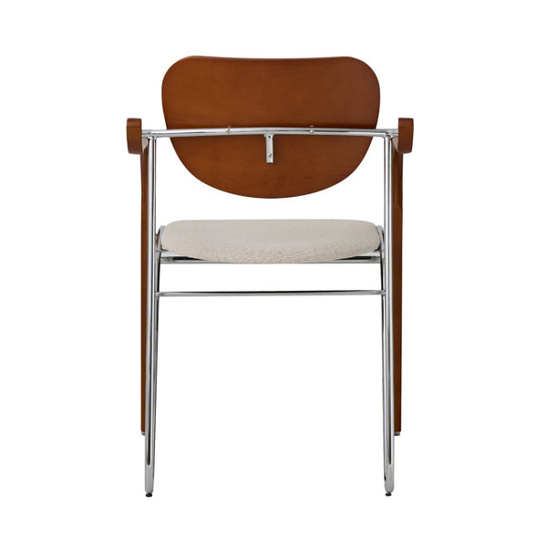 Pasargad Gifu Beige/Brown Armchair - Scandinavian Inspired Design For Modern Minimalist Spaces Beige Metal & Wood Pj-1032