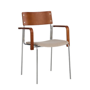 Pasargad Kyoto 2-piece Armchair Set – Elegant Beige & Brown Design For Modern Interiors Beige Metal & Wood Pj-1033-1