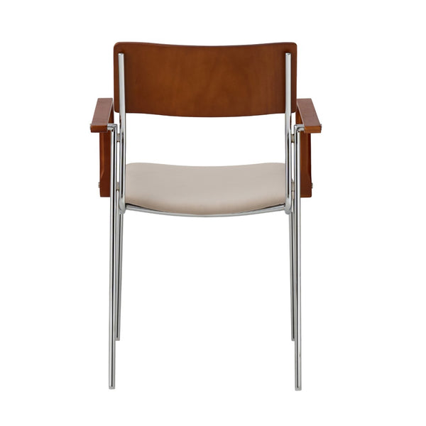 Pasargad Kyoto 2-piece Armchair Set – Elegant Beige & Brown Design For Modern Interiors Beige Metal & Wood Pj-1033-1