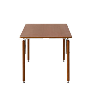 Pasargad Home Kobe Modern Dining Table – Sleek Walnut Finish For Stylish Dining & Workspace Elegance Brown Metal & Wood Pj-3006