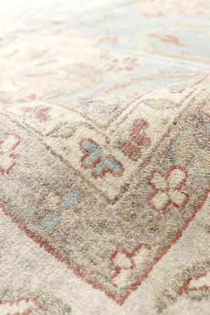 Pasargad Home Antique Melody Collection Hand-knotted Lamb's Wool Area Rug For Timeless Elegance   Pj-506 12x18