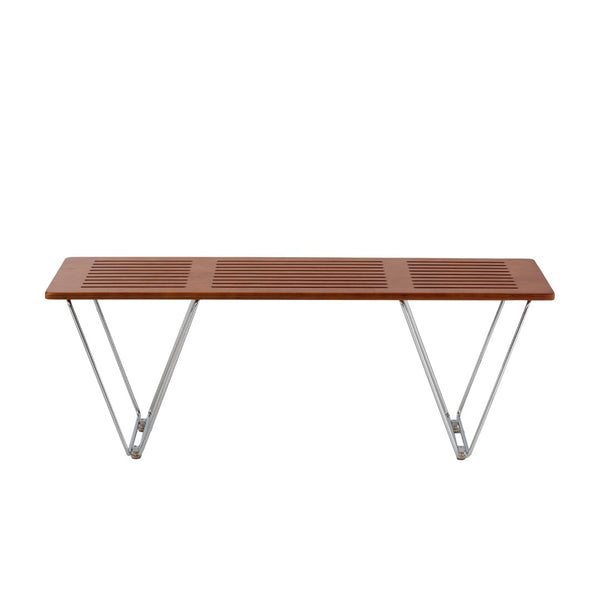 Pasargad Home Fuji Bench - Scandinavian-inspired Design In Brown/Silver For Timeless Elegance Brown Metal & Wood Pj-7002