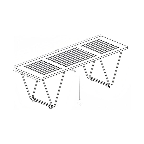 Pasargad Home Fuji Bench - Scandinavian-inspired Design In Brown/Silver For Timeless Elegance Brown Metal & Wood Pj-7002