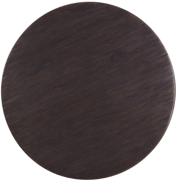 Hooker Furniture Driftwood Round Cocktail Table With Buckboard Finish, Oak Construction, Rustic Distressed Charm For Living Rooms Blacks 6820-80211-99