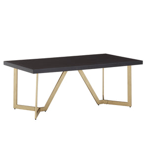 Homelegance By Top-Line DuBose Black and Gold Metal Base Tables Black Metal