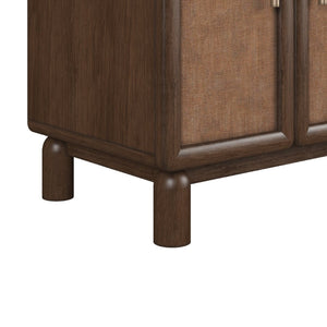 A.R.T. Furniture Verge Door Nightstand: Handcrafted Walnut Elegance with Woven Panels and Antique Brass Accents 337142-1960