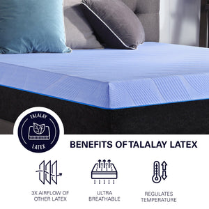 Legends Furniture Bridgevine Home 12 Inch Flex Head Queen Size Hybrid 5-layer Latex Foam And Coil Adult Mattress Blue, Blue  Ax-rmfl-120fq