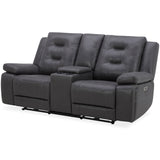 Parker Living Caldwell - Tahoe Charcoal Power Reclining Sofa Loveseat and Recliner Tahoe Charcoal MCAL-321PH-TACH Parker House