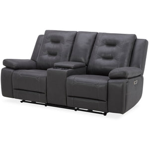 Parker Living Caldwell - Tahoe Charcoal Power Console Loveseat Tahoe Charcoal MCAL#822CPH-TACH Parker House