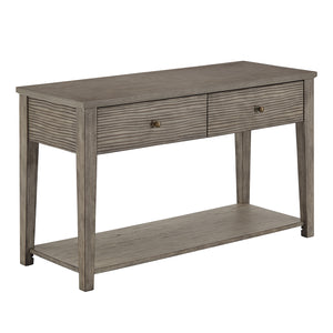 Homelegance By Top-Line Juniper Antique Grey Finish Grey Fiber Cement Table with Self Grey Rubberwood