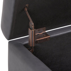 English Elm Hamilton - Versatile Stone Grey Storage Ottoman With Tufted Detailing For Stylish Home Organization B136P158173